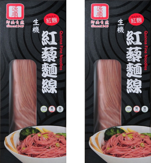源順食品 生機紅藜麵線 無防腐劑及色素, 230g, 2盒