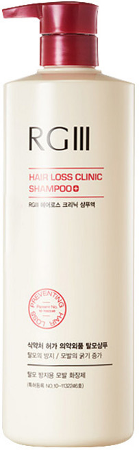 RGIII Hair Loss Clinic 防脫髮洗髮水, Floral Woody, 1L, 1瓶