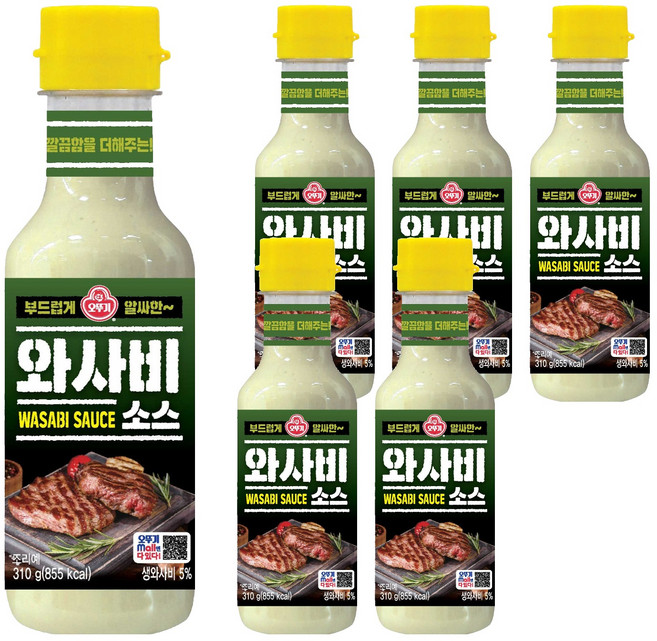 오뚜기 와사비 소스, 310g, 6개