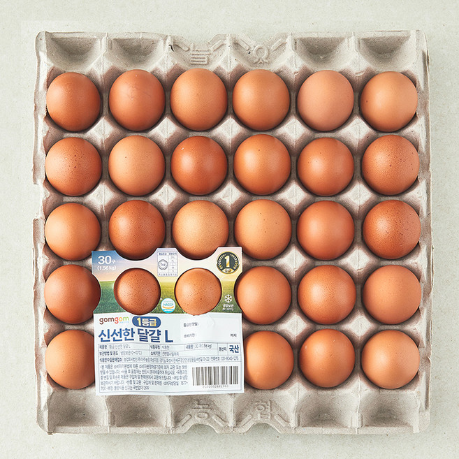 곰곰 1등급 신선한 달걀 L, 1개, 30구