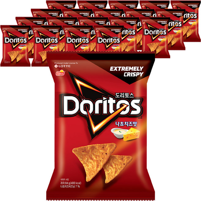 도리토스 나쵸치즈맛 소, 84g, 20개
