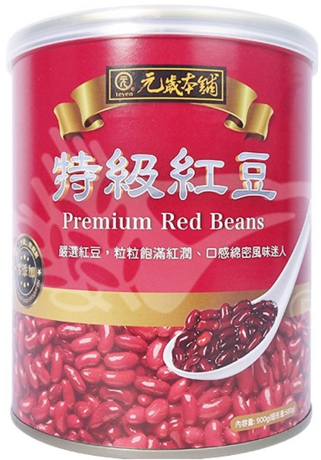 元歲本舖 特級紅豆, 900g, 1罐