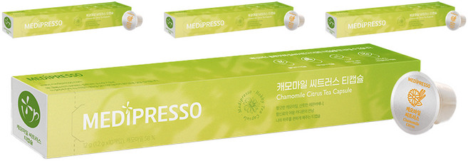 메디프레소 캐모마일 씨트러스 티 캡슐, 10개입, 4개, 1.2g