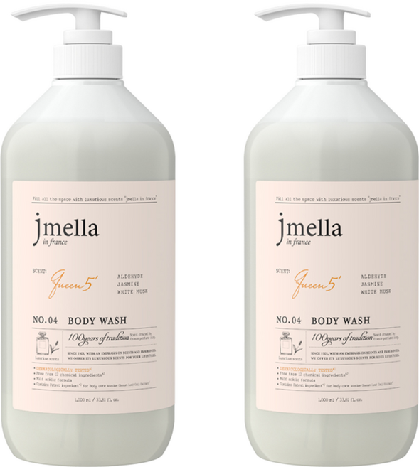 jmella 法式漫舞香水沐浴乳 No.04 Queen5, 1L, 2瓶