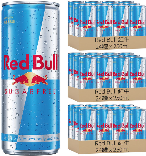 Red Bull 紅牛 無糖能量飲料, 250ml, 72罐