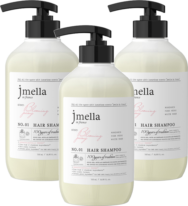 jmella 法式漫舞香水洗髮精 Blooming Peony, 500ml, 3瓶