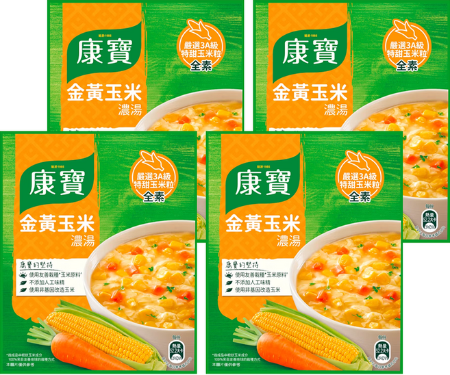 Knorr 康寶 濃湯 自然原味金黃玉米, 56.3g, 4包