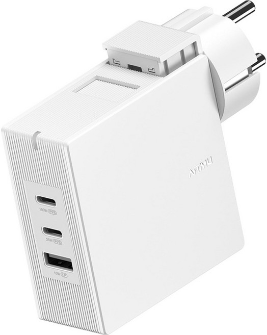 아트뮤 USB PD 100W 여행용 접지 멀티 초고속 충전기 GT110, 1개, 화이트