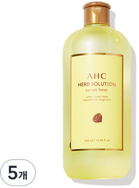 AHC 허브 솔루션 레몬 토너, 500ml, 5개