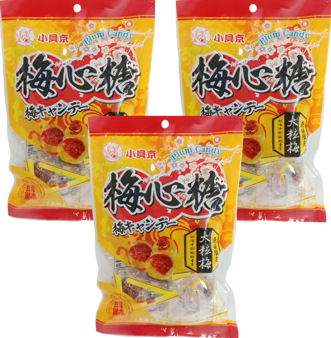 小貝京 梅心糖, 150g, 3袋