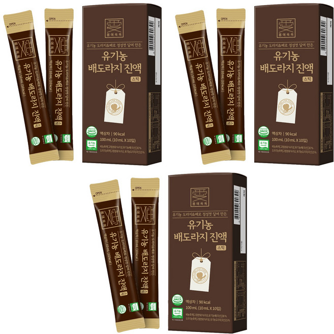 몸애쏙쏙 유기농 배도라지 진액 스틱, 10ml, 30개