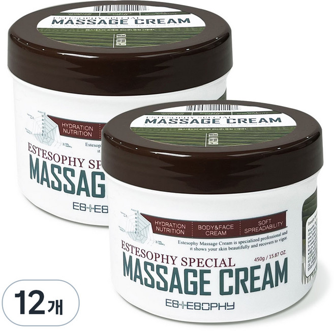 에스테소피 스페셜 마사지크림 그린티, 450g, 12개