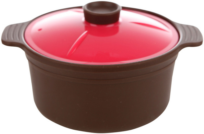 인콕 실리콘 냄비 소, 핑크+블랙, 1개