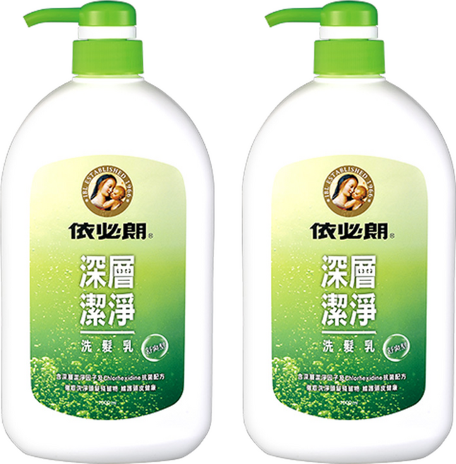 依必朗 深層潔淨洗髮乳, 1L, 2瓶