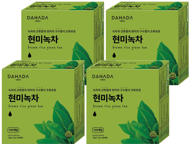 다하다 현미녹차, 1.2g, 100개입, 4개