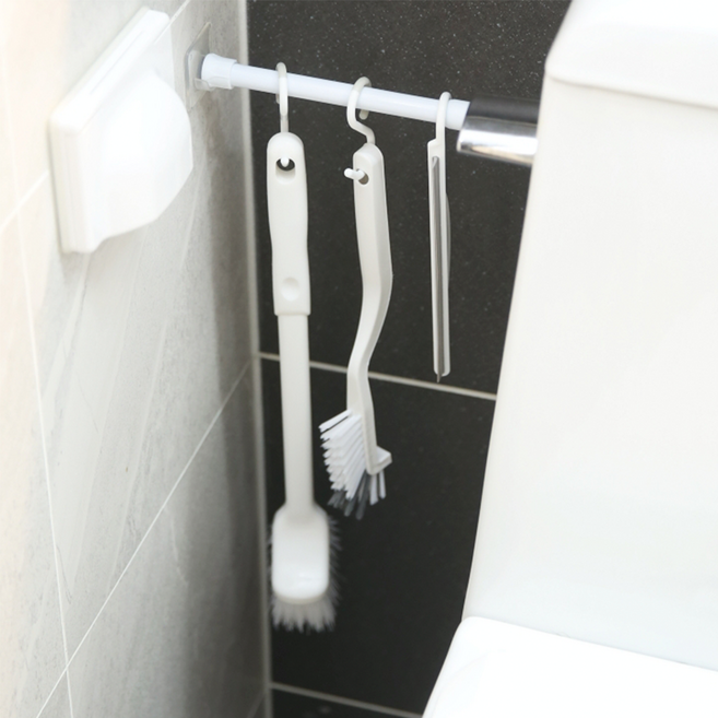 소르트잇 다용도 욕실 청소도구 압축봉 욕실 청소솔 브러쉬 6종 세트, 혼합색상, 1세트