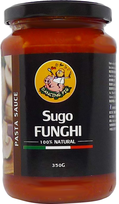 DANCING PIG 豬跳舞 義式番茄磨菇麵醬, 350g, 1罐