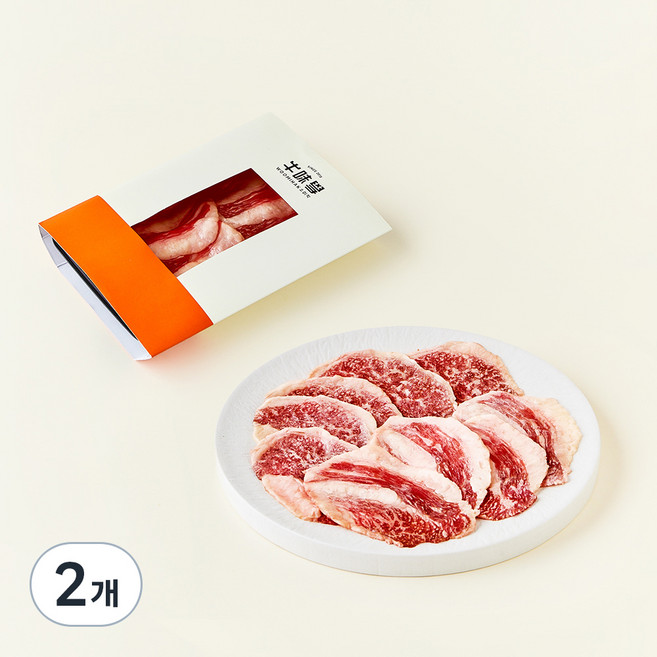 우미학 한우 1++등급 차돌박이 구이용 200g (냉장), 2세트