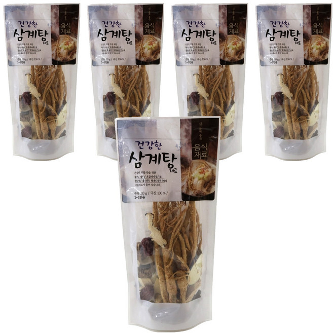 청솔 건강한 삼계탕재료, 5개, 110g