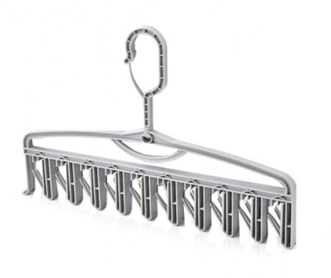 더플로우 간편하게 쏙 끼우는 양말 속옷 건조걸이, 그레이, 1개