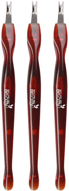 벨로티 V-CUT 큐티클제거기, 와인색, 3개