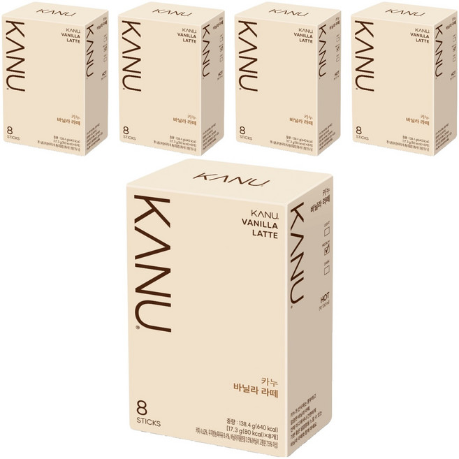 카누 바닐라 라떼, 17.3g, 8개입, 5개