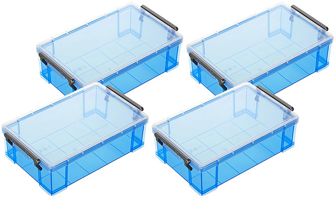 KEYWAY 聯府 嬌點整理盒2號/收納盒/置物盒 24.2 x 15.1 x 7.5cm, 顏色隨機, 4個