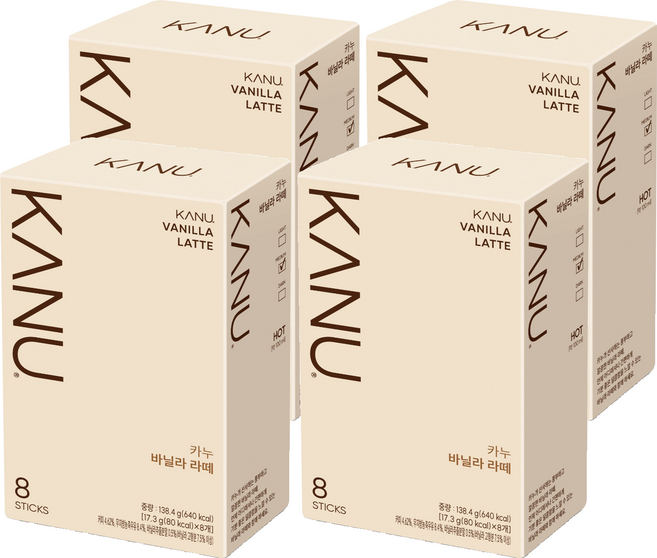 카누 바닐라 라떼, 17.3g, 8개입, 4개