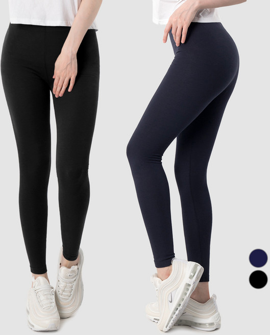 아르메데스 여성용 면스판 베이직 레깅스 2종 세트 AR-304