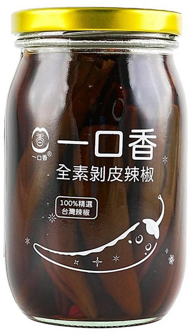 一口香 剝皮辣椒 原味, 450g, 1罐