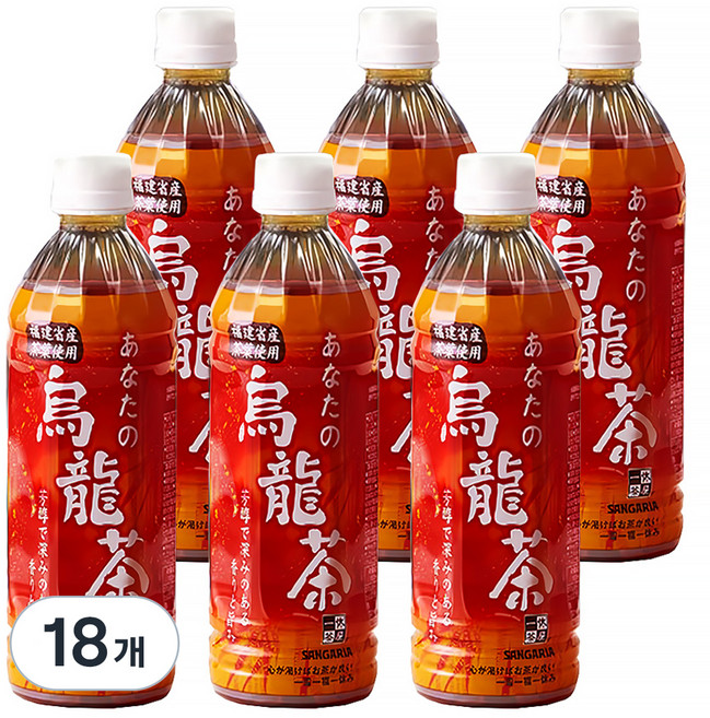 산가리아 당신의 우롱차, 500ml, 18개