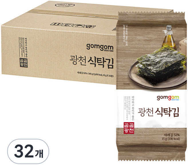 곰곰 광천 식탁김, 15g, 32개