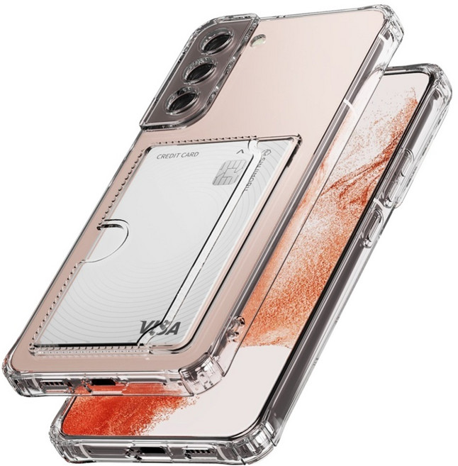 신지모루 갤럭시 아이폰 3장 수납 에어쉴드 카드슬롯 Lite 충격보호 젤리 휴대폰 케이스