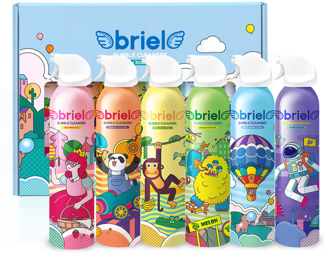 디보트브리엘 버블클렌저 300ml 6종 세트, 1개, 1.8L