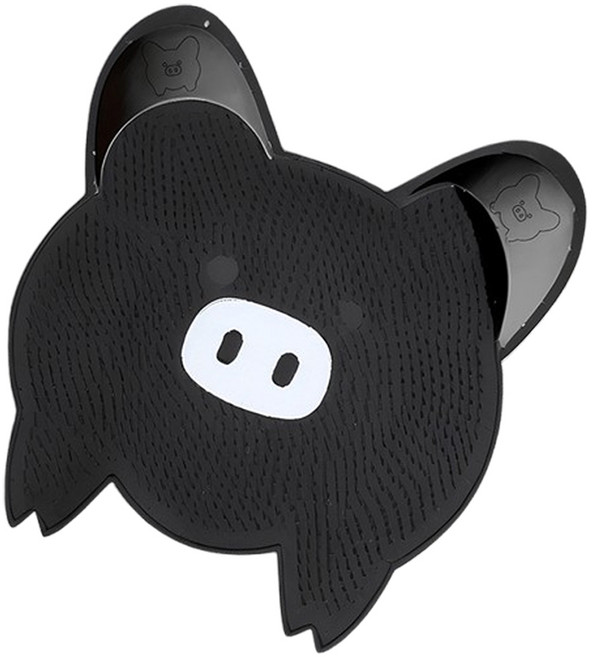 타미나요 깔끔한 피그 풋브러쉬 매트 블랙, 500g, 1개, 1개입