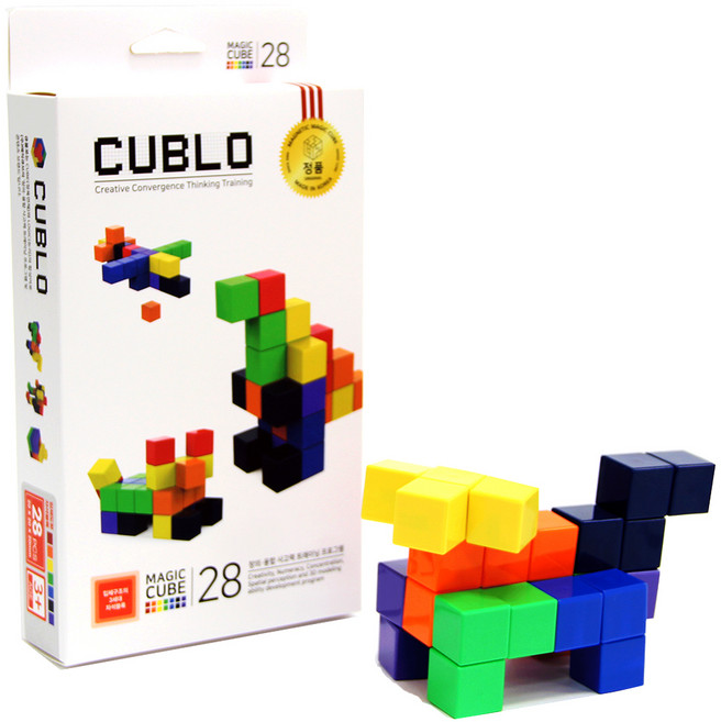 큐블로 매직큐브 자석블록 28p 20mm, 혼합색상, 1개