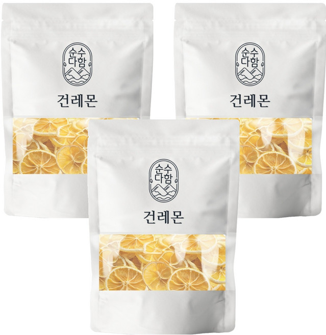 순수다함 건조 레몬 슬라이스 레몬차, 100g, 1개입, 3개
