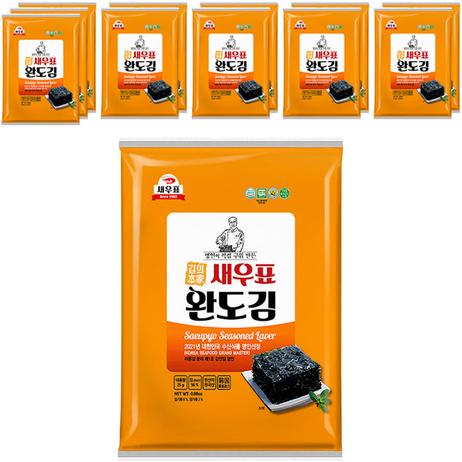 새우표 완도 오리지널 전장김, 25g, 12개