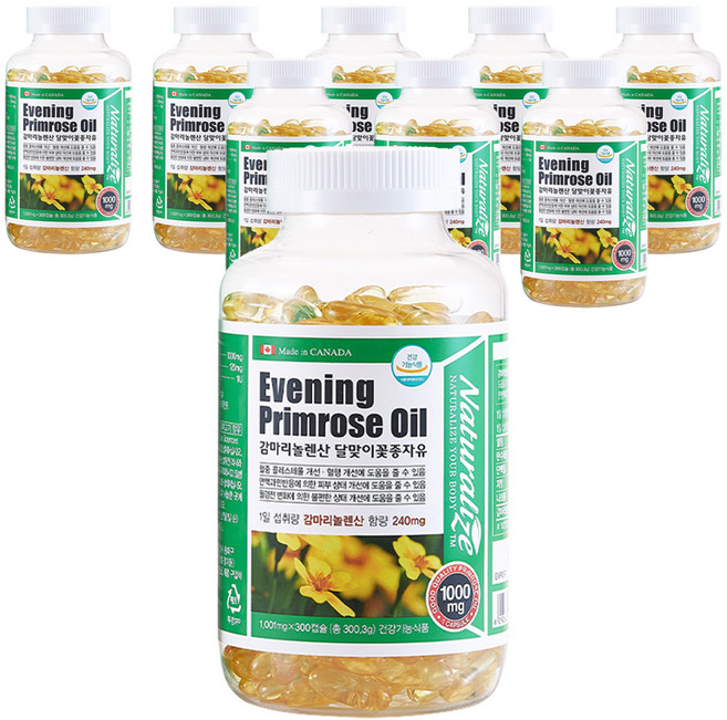 네추럴라이즈 감마리놀렌산 달맞이꽃 종자유, 300정, 9개