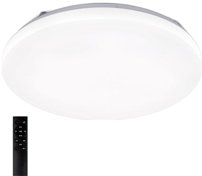 원하 이브원형 LED 방 천장등 75W + 리모컨 세트, 플리커프리 화이트 + 주광색 + 전구색 + 주백색