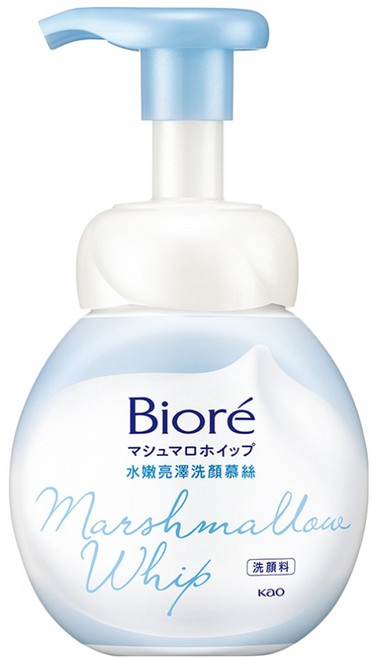 Biore 蜜妮 台灣公司貨 洗顏慕絲 水嫩亮澤, 160ml, 1件