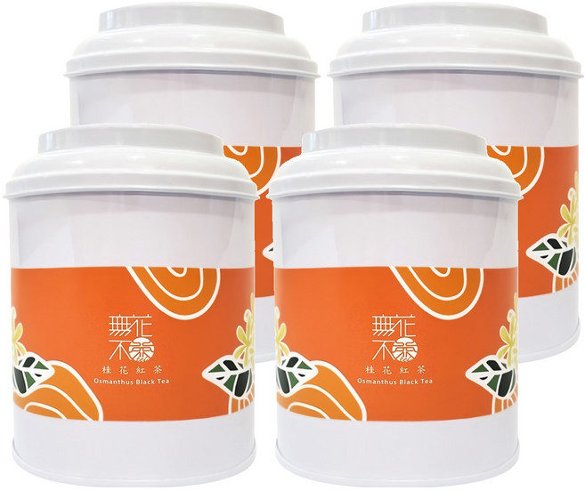 無藏茗茶 桂花紅茶 三角茶包 圓鐵罐, 3g, 10入, 4罐