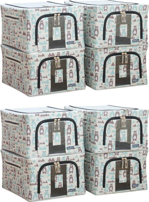 가쯔 폴라캐릭터 와이어 리빙박스 고급형, 폴라베어, 24L, 8개