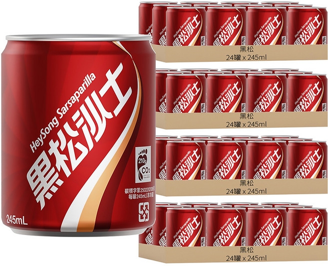 黑松 沙士, 245ml, 96罐
