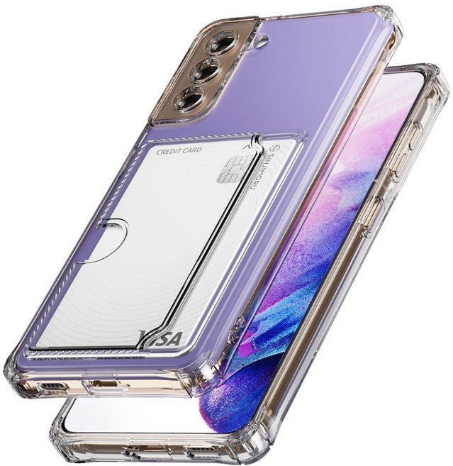 신지모루 갤럭시 아이폰 3장 수납 에어쉴드 카드슬롯 Lite 충격보호 젤리 휴대폰 케이스