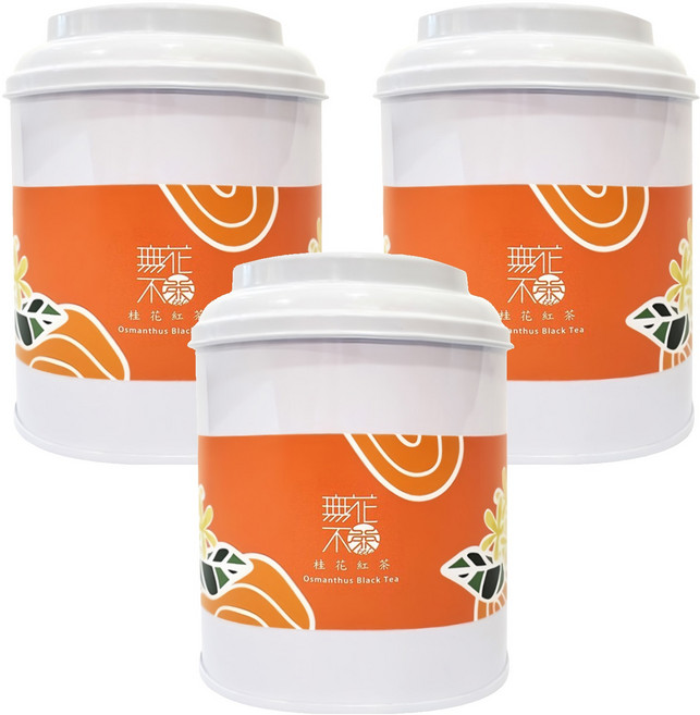 無藏茗茶 桂花紅茶 三角茶包 圓鐵罐, 3g, 10入, 3罐