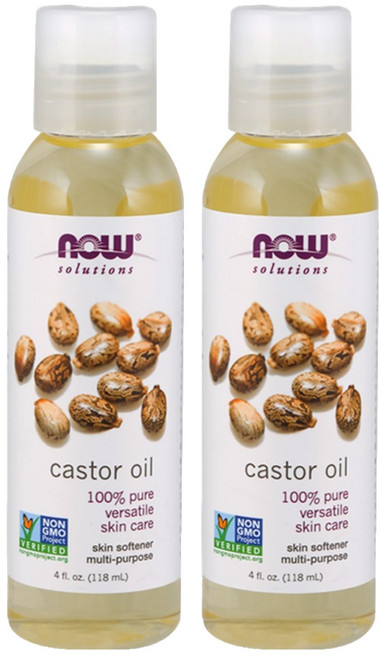 NOW Foods 純蓖麻保濕油, 118ml, 2瓶