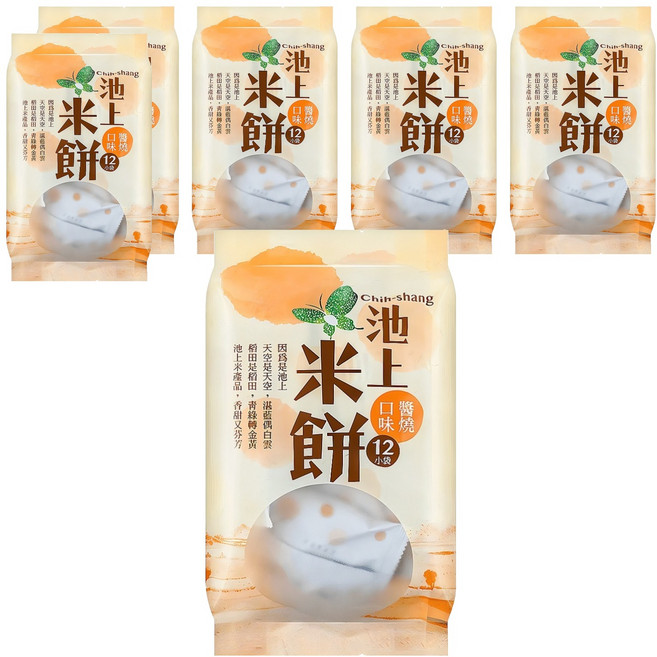 池上鄉農會 池上米餅 醬燒口味, 106g, 6袋
