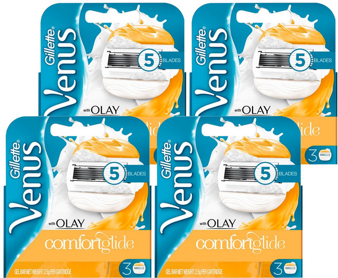 질레트 비너스 올레이 면도날, 3개입, 4개