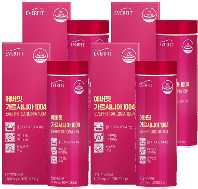 에버핏 가르시니아 1004 123.2g, 4개, 112정